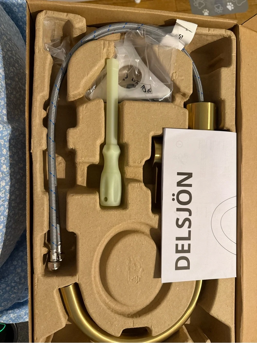 IKEA Gold Single-Handle Kitchen Faucet